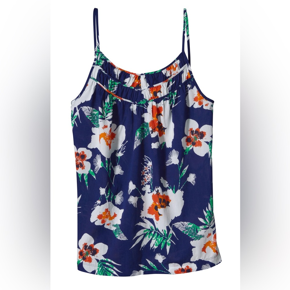 Patagonia Navy Floral Print Lightweight Tank Top